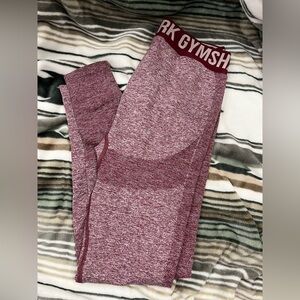 Gymshark Burgundy Textured Leggings